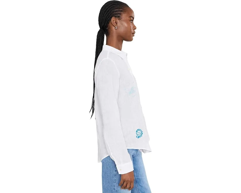 Рубашка Sea View Button Down от Lilly Pulitzer льняная