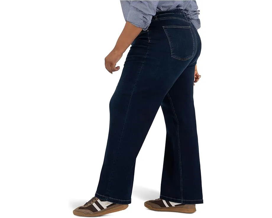 Джинсы KUT from the Kloth Plus Jean High Rise Wide Leg с ровным подолом