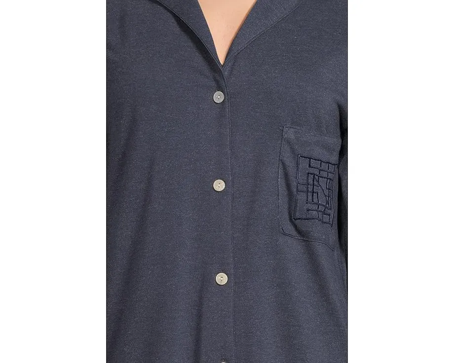 Пижамный комплект Natori Embroidered Shangri La с вышивкой и отложным воротником