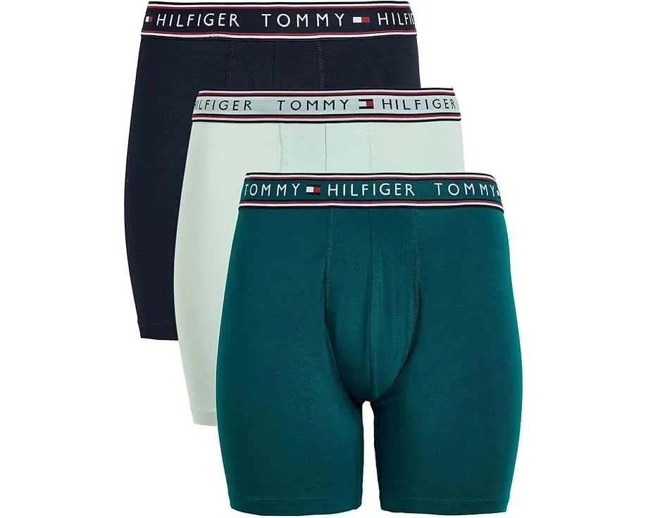 Боксеры Boxer Brief 3-Pack от Tommy Hilfiger с хлопком и эластаном