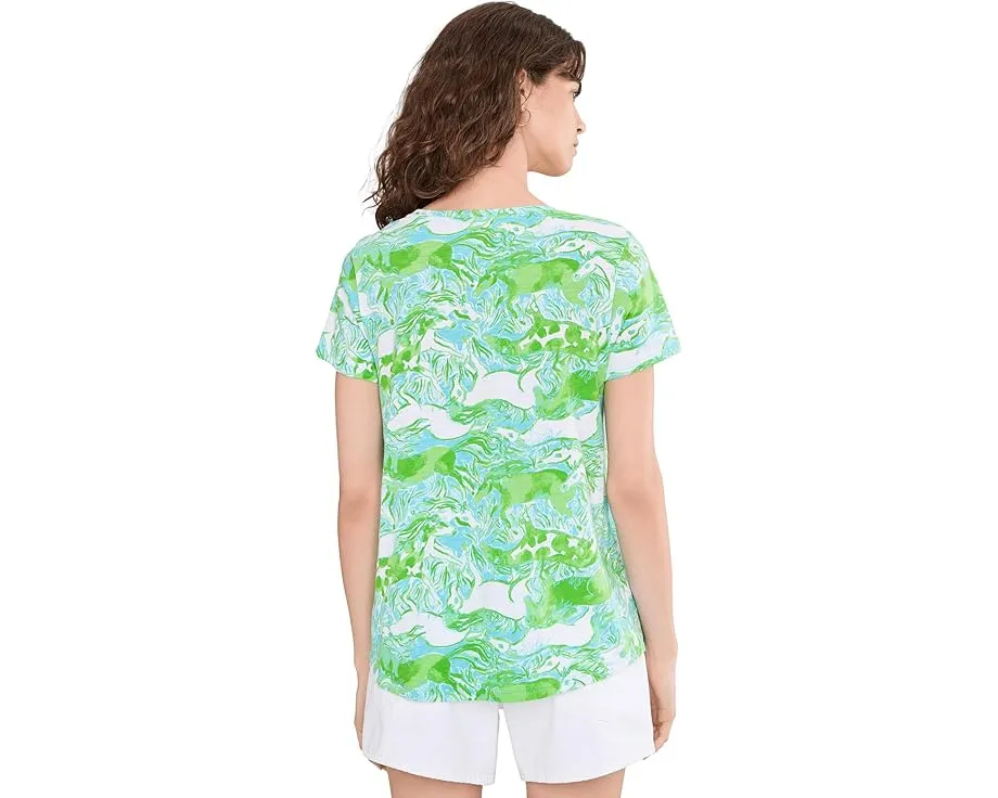 Топ Lilly Pulitzer Etta с круглым вырезом из пима-хлопка