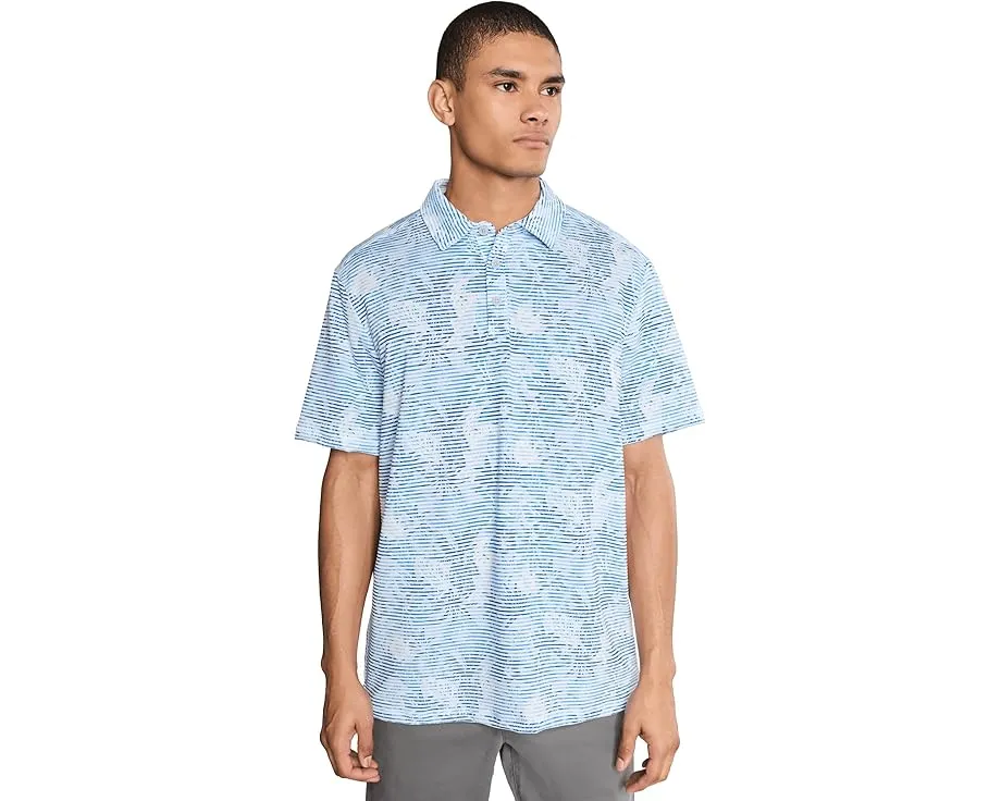 Поло Tommy Bahama Costa Wave Palm Azul с вышитым логотипом