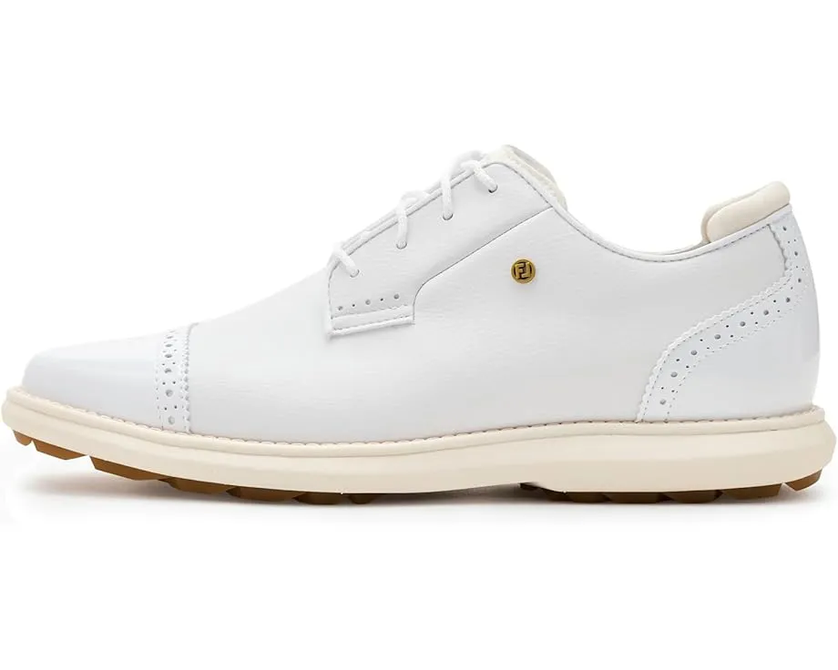 FootJoy Traditions Spikeless Cap Toe с кожаным верхом и бесшиповой подошвой