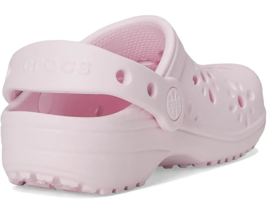 Детские кроксы Crocs Classic с цветочным ажурным дизайном для малышей