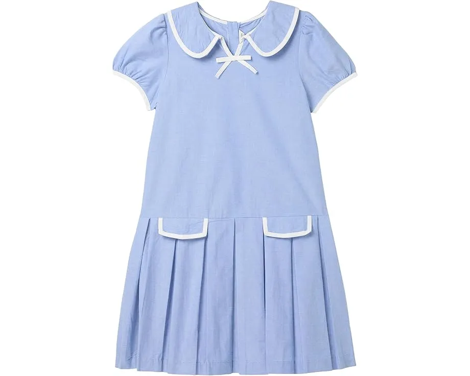 Детское платье Janie and Jack с отложным воротником и бантом из хлопка