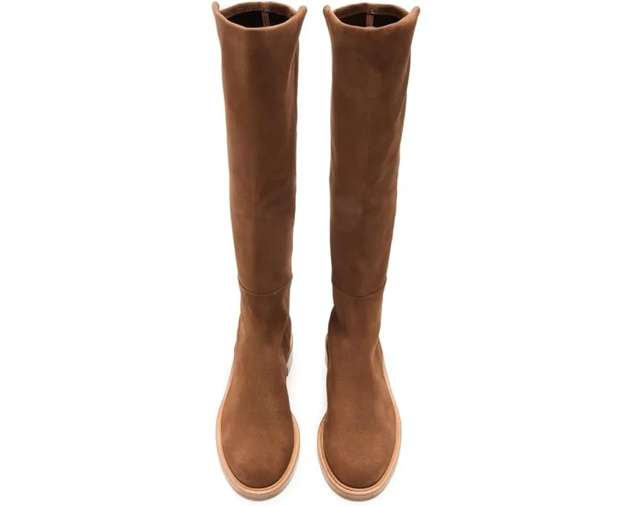 Ботинки Stuart Weitzman 5050 Gisele до колена из замши с эластичной вставкой