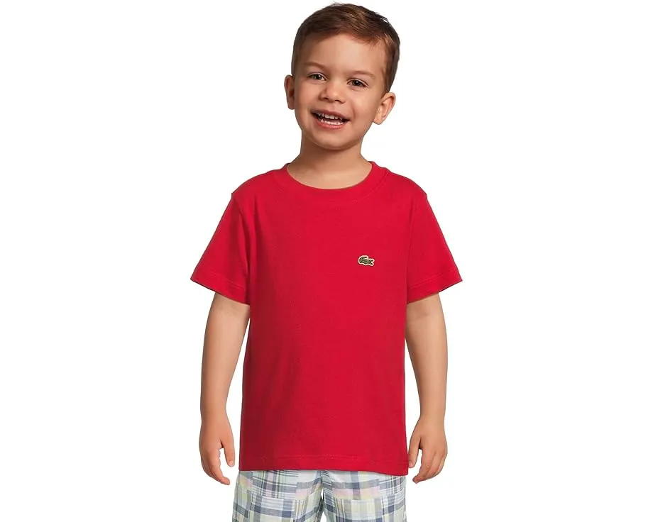 Футболка Lacoste Kids Core Tee из хлопка с вышитым крокодилом