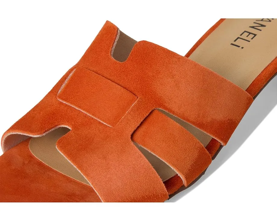 Сандалии Vaneli Heidi с плетеным нубуком и каблуком из дерева