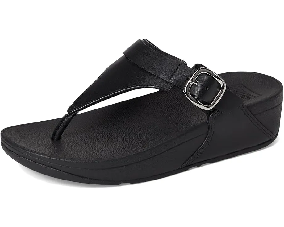 Сандалии FitFlop Lulu Adjustable Leather Toe Post с платформой и регулируемой пряжкой