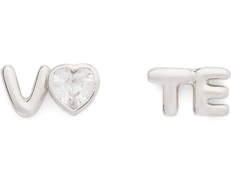 Серьги-гвоздики Have Your Say Studs с надписью от Kate Spade New York