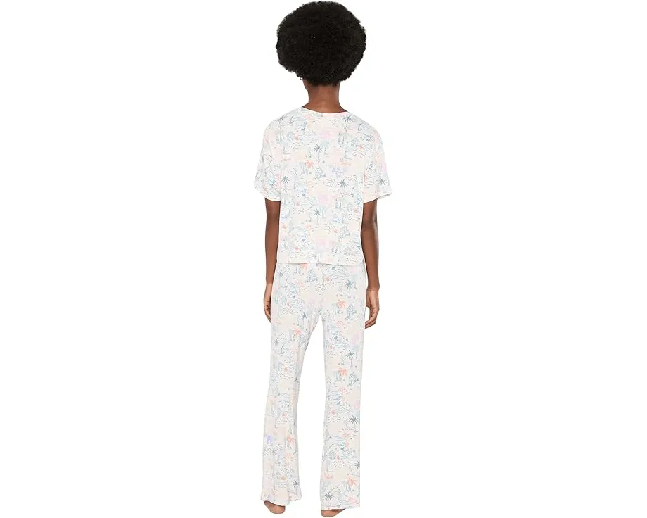 Комплект футболки и брюк All American Tee Pants Set HONEYDEW с листовым принтом