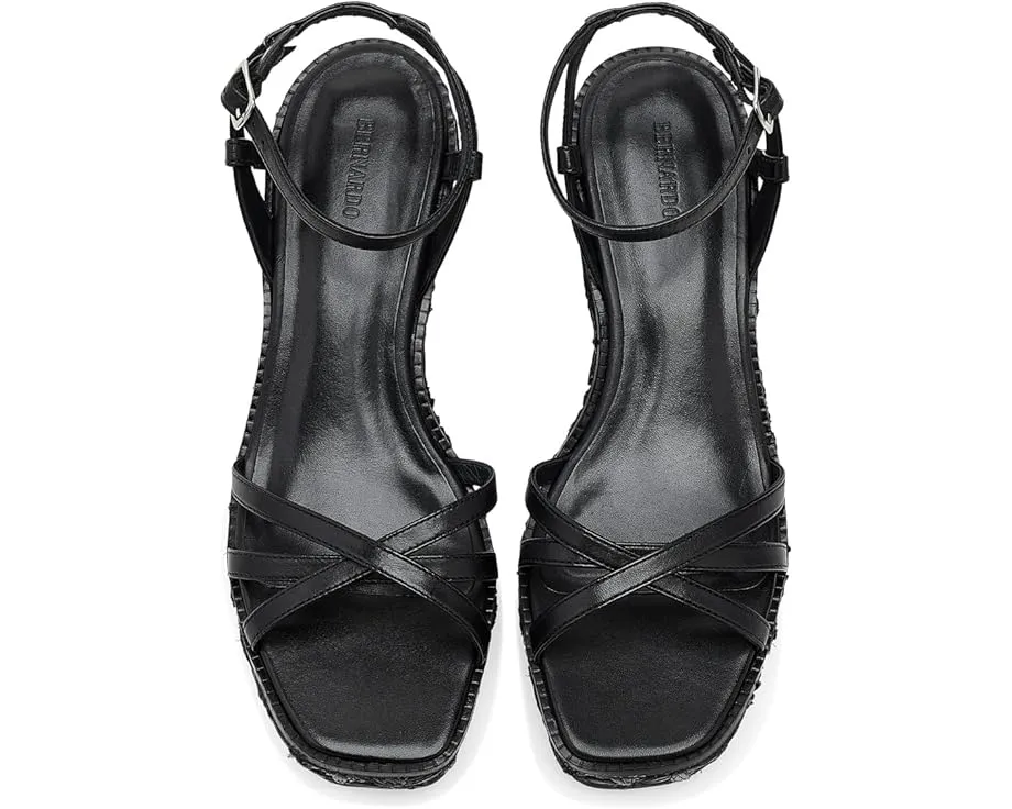 Босоножки Bernardo Cairo на платформе с плетением из рафии