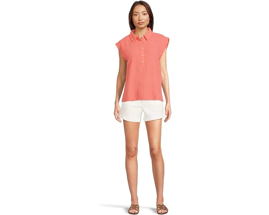 Рубашка Sleeveless Henley без рукавов с воротником от Mod-o-doc