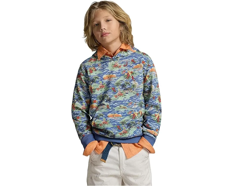 Tropical-Print French Terry Hoodie (Big Kid)
