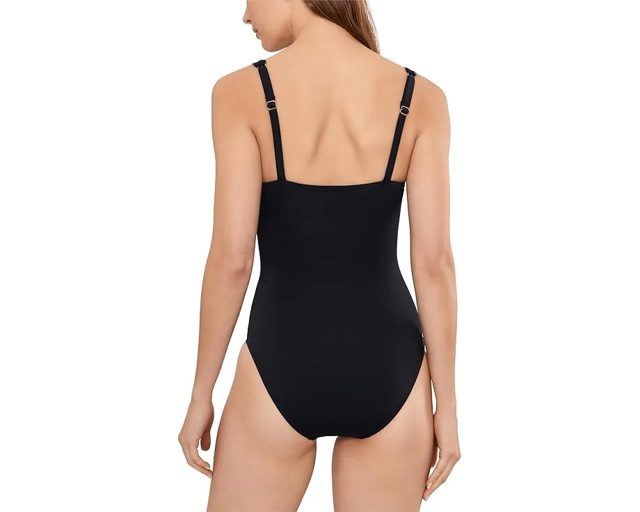 Купальник Tommy Bahama Pearl Square Neck One-Piece с поддержкой и UPF 50+