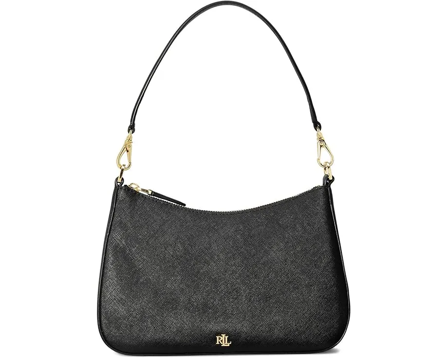 Lauren Ralph Lauren Кожаная сумка через плечо среднего размера Danni с решетчатой фактурой