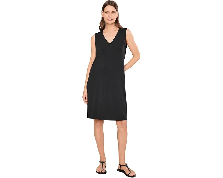 Платье Eileen Fisher Fine Stretch с V-образным вырезом