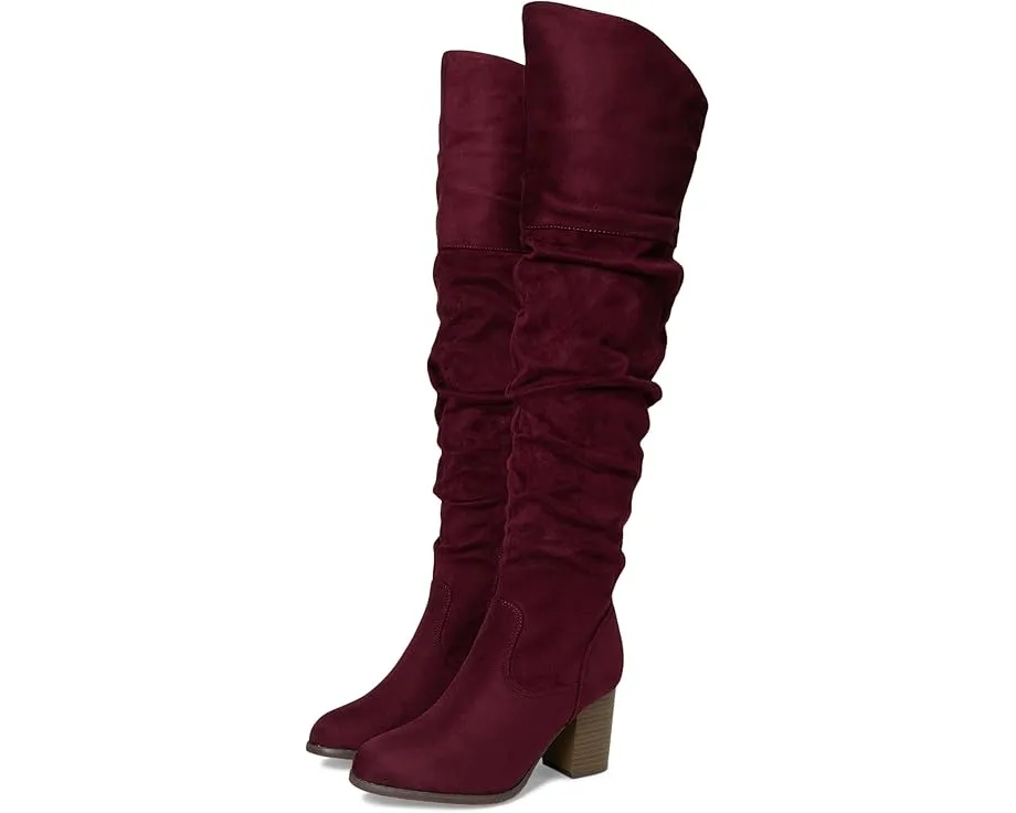 Journee Collection сапоги Kaison с плиссировкой и высоким голенищем