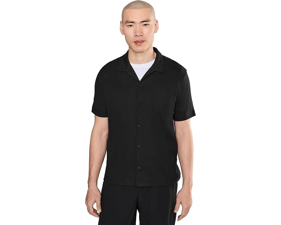 Рубашка Cabana Mesh Knit Short Sleeve от Vince черная