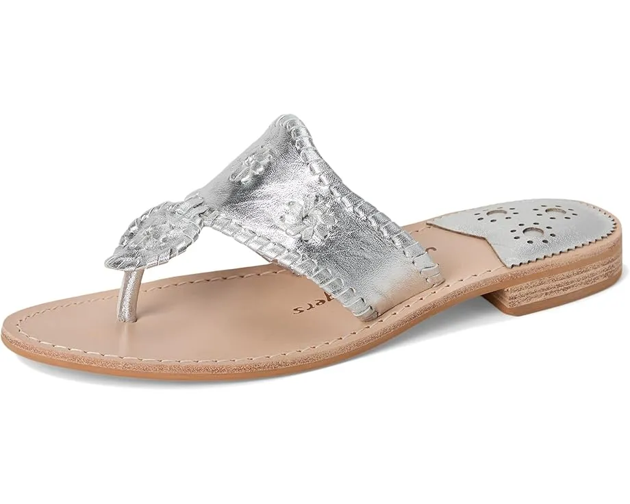 Плоские сандалии Jack Rogers с кожаным верхом и деревянным каблуком