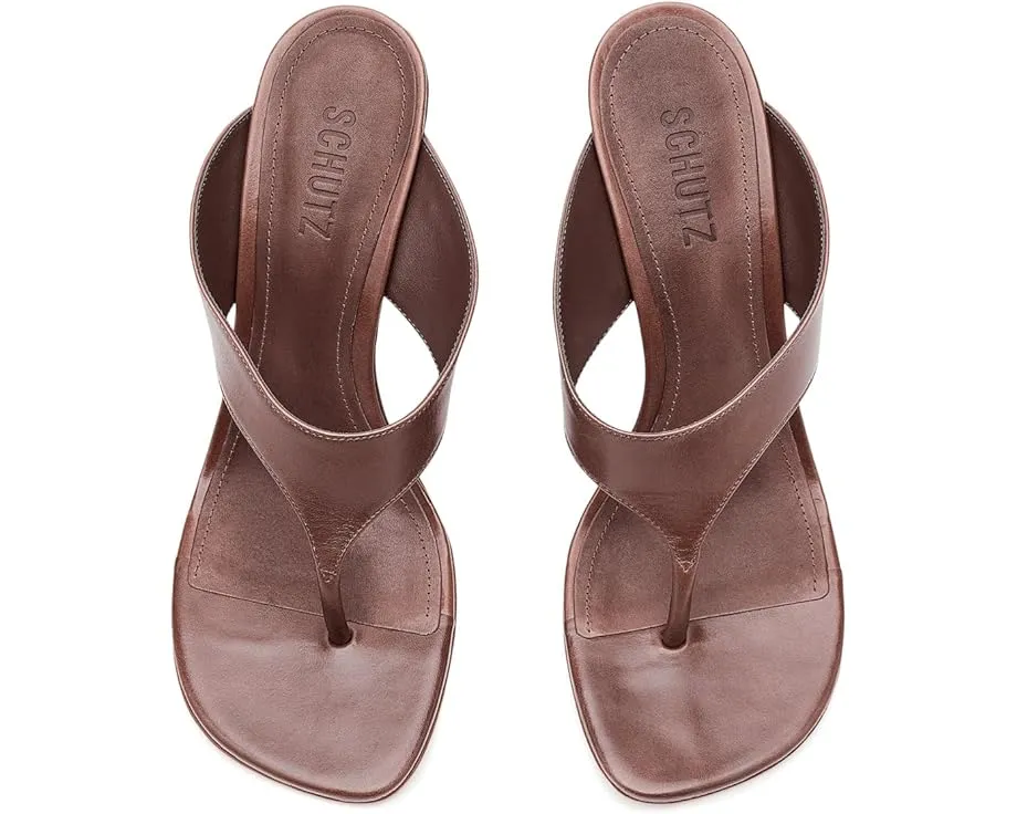 Туфли Schutz Maya на скульптурном каблуке с открытым носком