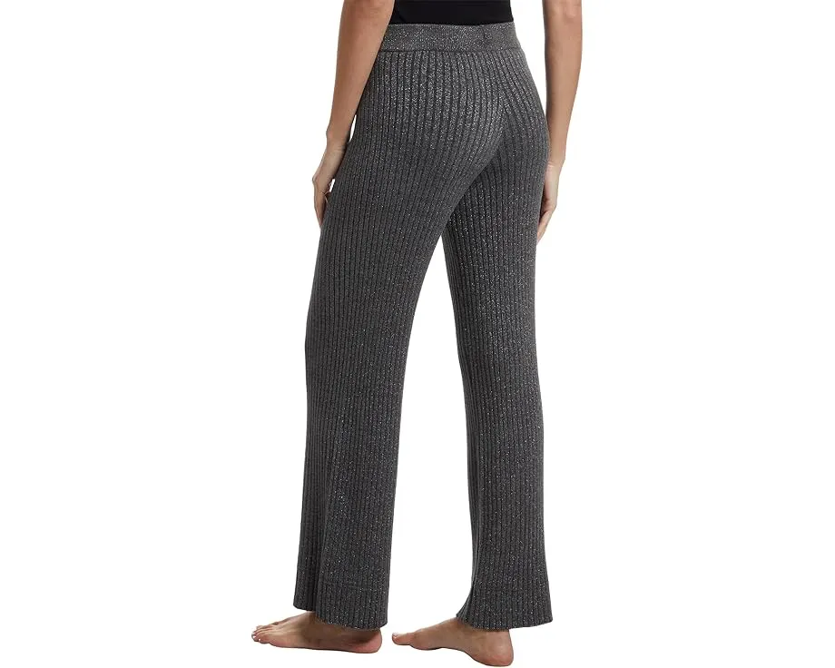 Широкие брюки Barefoot Dreams CozyChic Ultra Lite Lurex Rib с люрексом и эластичной талией