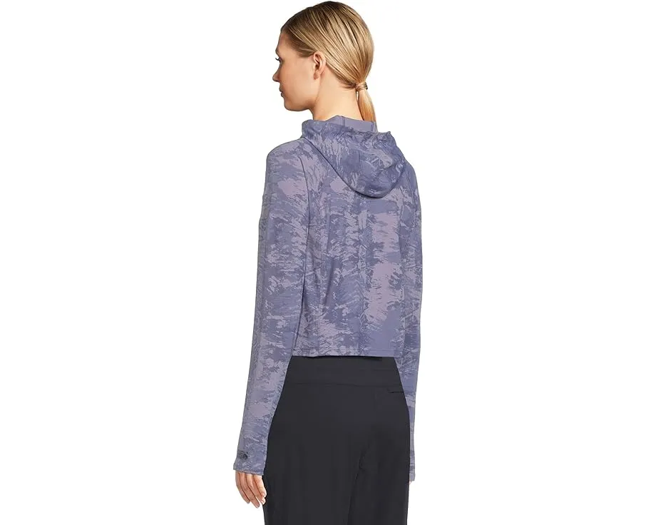 Кроп-кофта Mountain Hardwear Crater Lake с полузастежкой и отверстиями для большого пальца