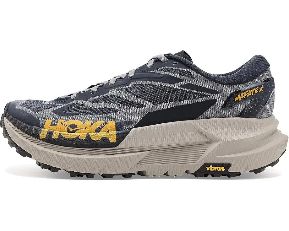 Трейловые кроссовки Hoka Mafate X с карбоновой пластиной и подошвой Vibram Megagrip