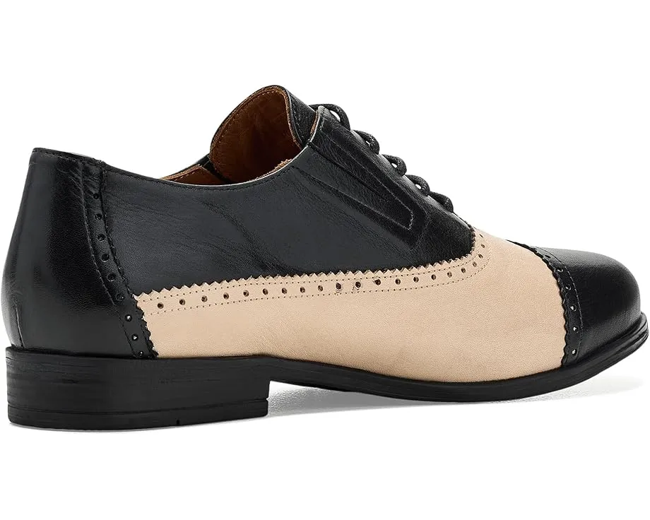 Туфли Miz Mooz Ina Flats с цветным блоком и шнуровкой на квадратном каблуке