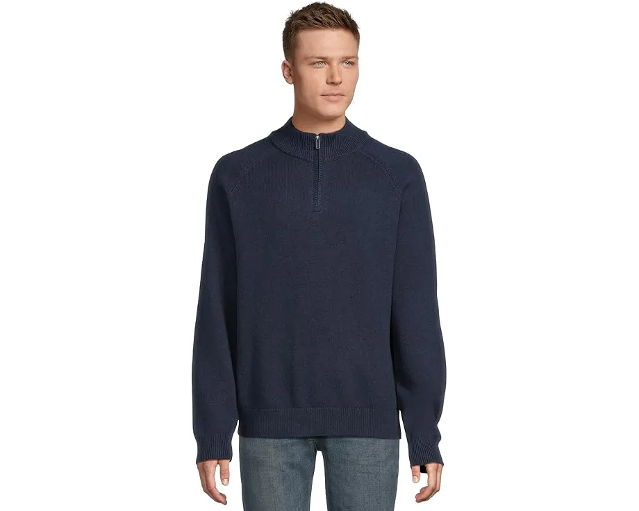 Невероятно мягкий свитер L.L.Bean из хлопка и кашемира с молнией на четверть