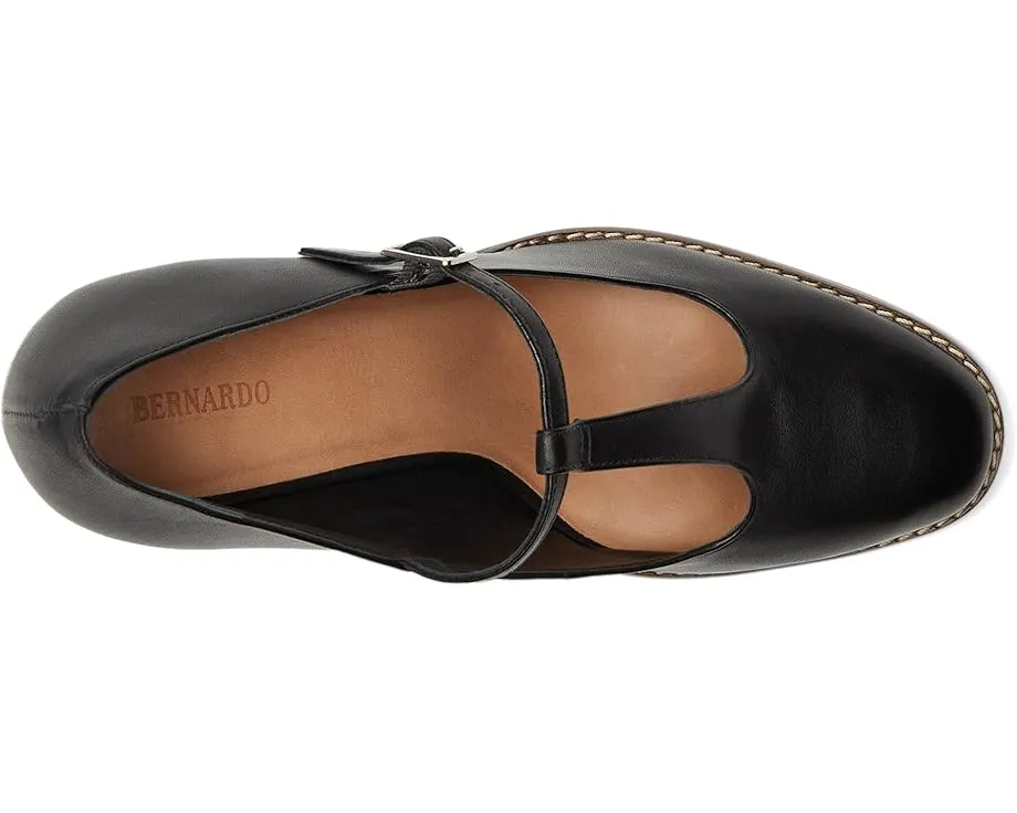 Туфли-лодочки Bernardo Noto на деревянном каблуке с Т-образным ремешком