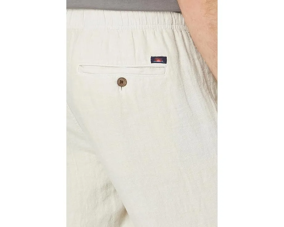 Брюки Faherty Linen Drawstring из мягкого льна с манжетами и карманами