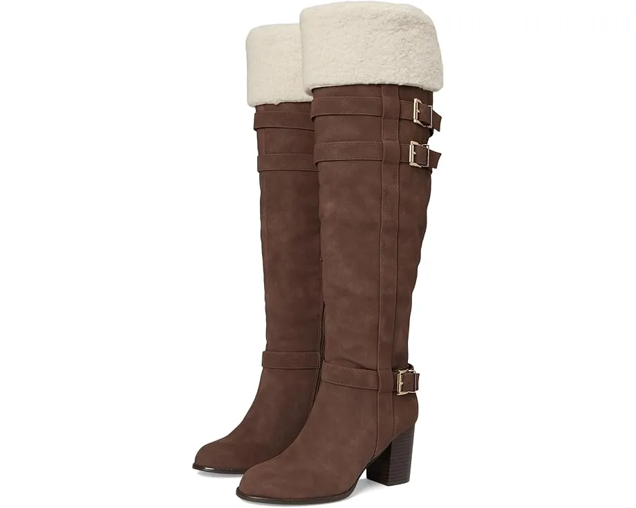 Ботинки Journee Collection Alyza с меховым воротником и застежками