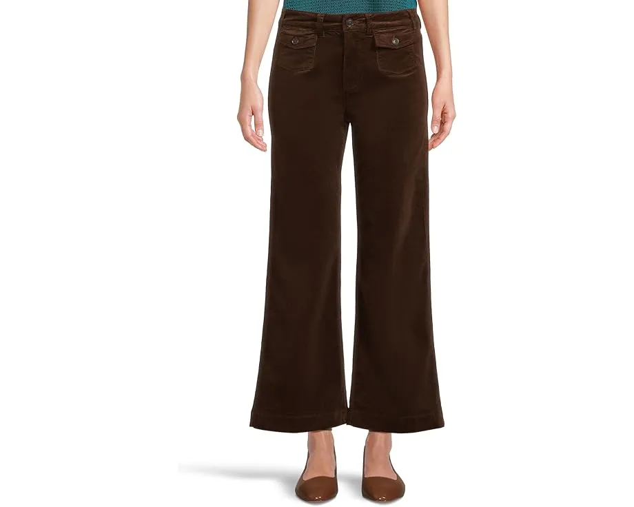 Брюки Paige Leenah Ankle из вельвета с мини-карманами Chicory Coffee