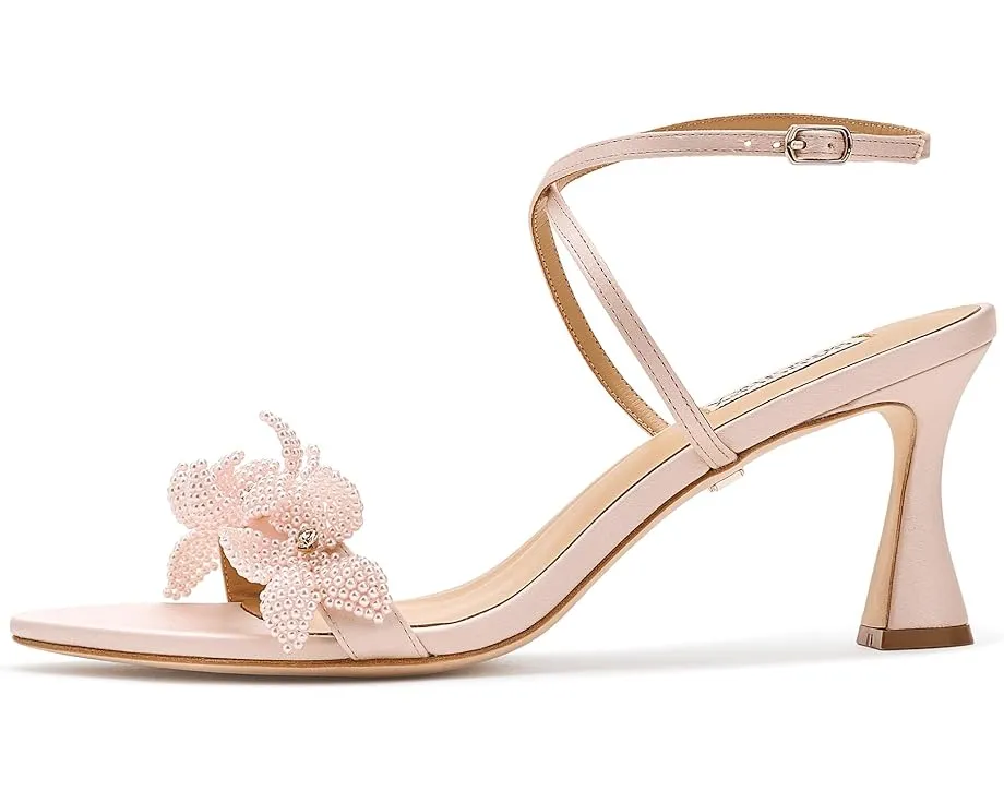 Туфли Badgley Mischka Whitney с цветочным декором из жемчуга и расклешенным каблуком