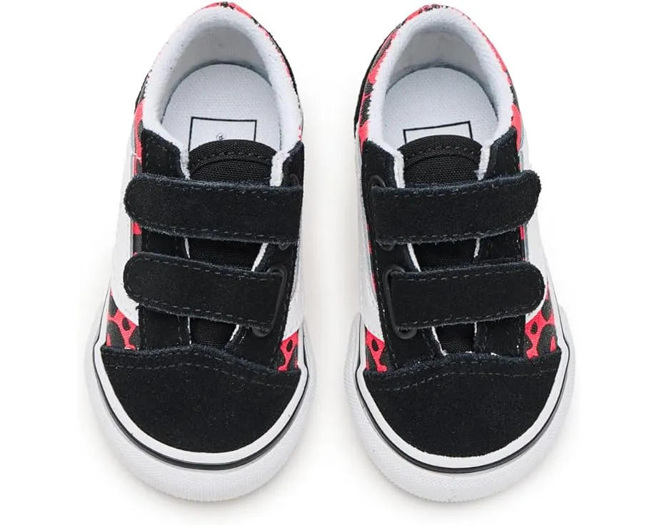 Vans Kids Old Skool V детские кеды с боковой полосой и липучками