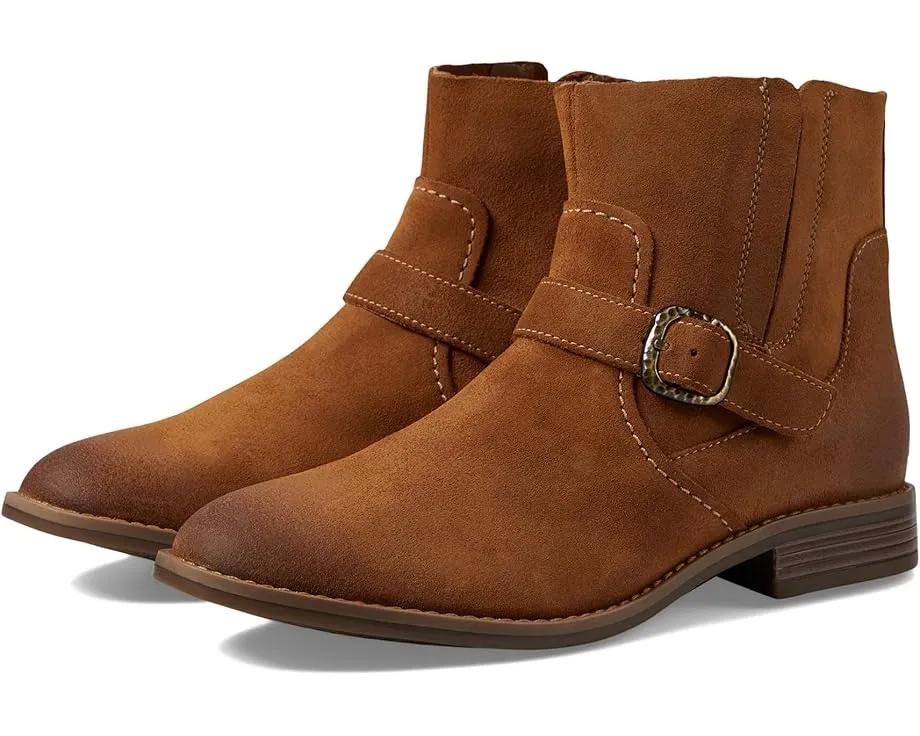 Ботинки Clarks Camzin Loop из кожи с боковой молнией и декоративной пряжкой