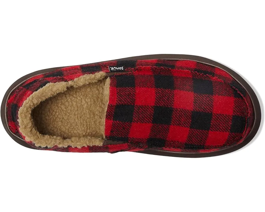 Лоферы Sanuk Donny Buffalo Chill с фланелевым верхом и стелькой Soft Top