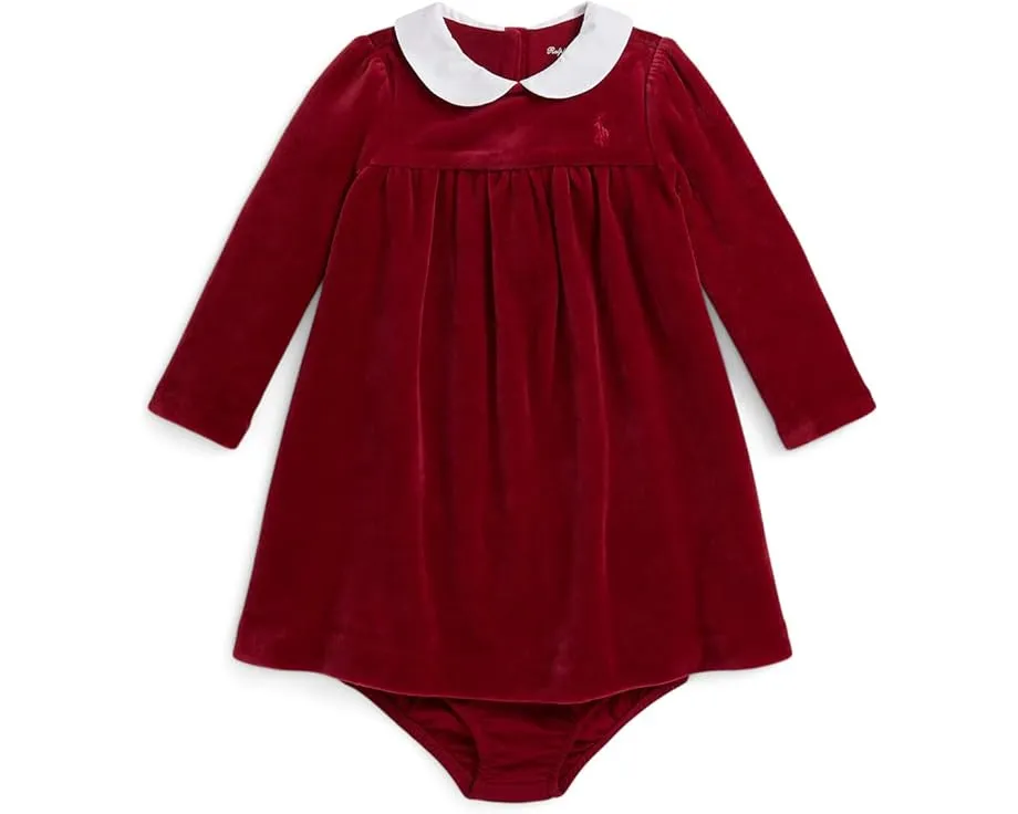 Вельюровое платье с панталончиками Polo Ralph Lauren Kids для младенцев