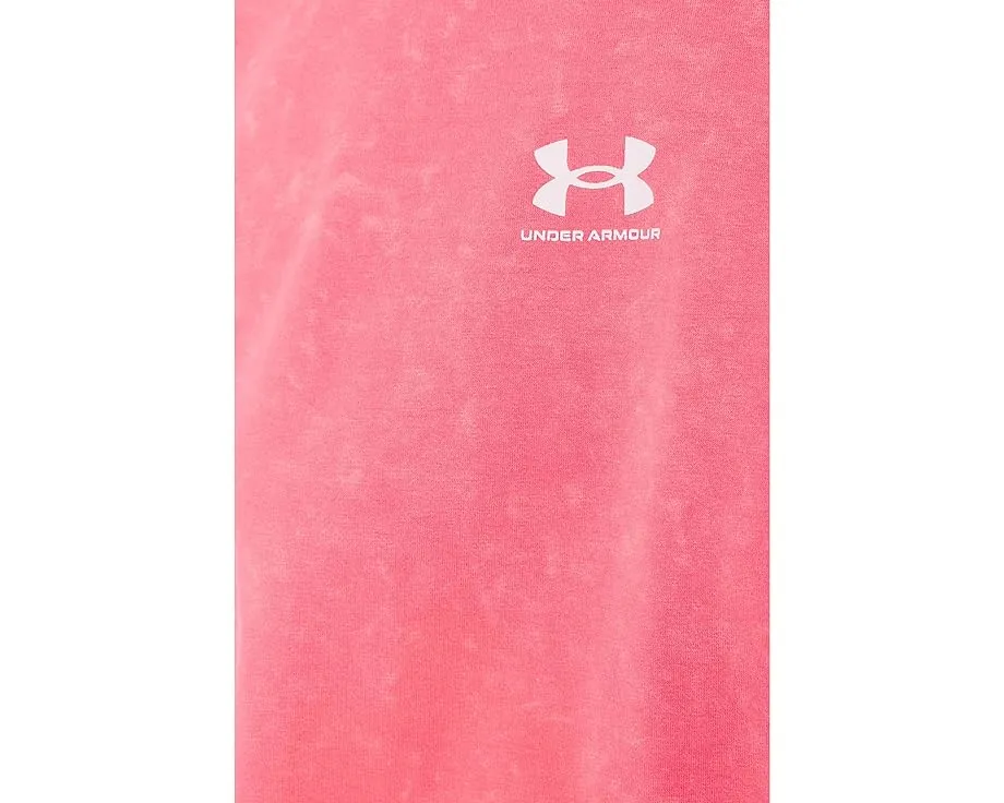 Футболка Under Armour Rival Boxy Tee Wash с графическим принтом и укороченным кроем