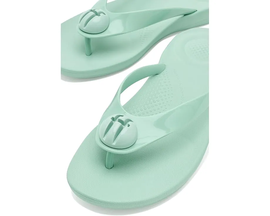 Шлепанцы iQushion Glossy Button FitFlop с резиновым верхом
