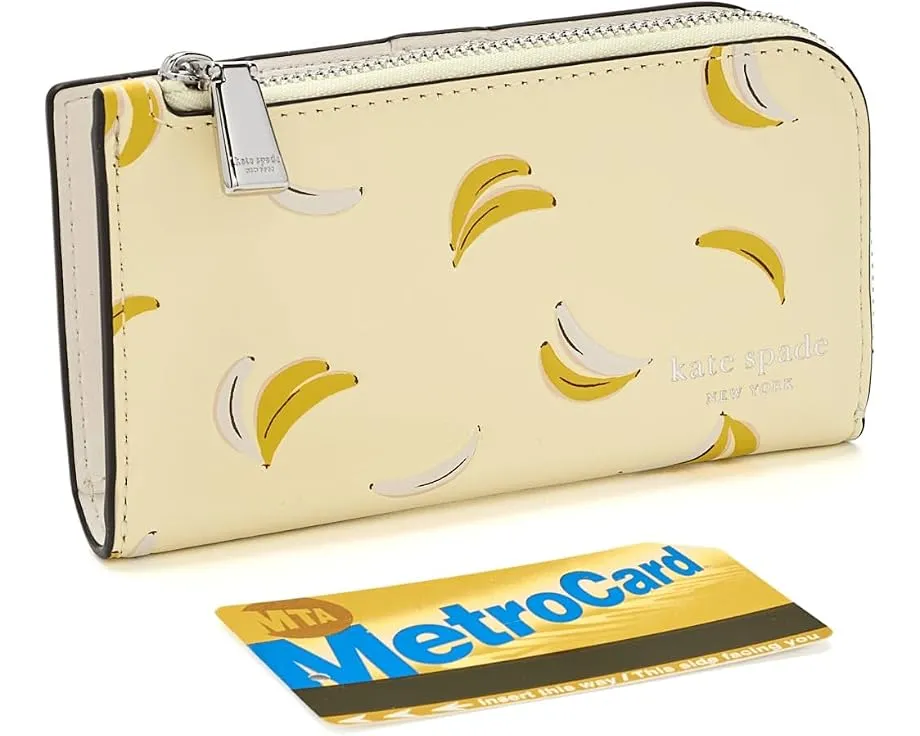 Kate Spade New York кошелек с банановым принтом Devin Banana Small Bifold
