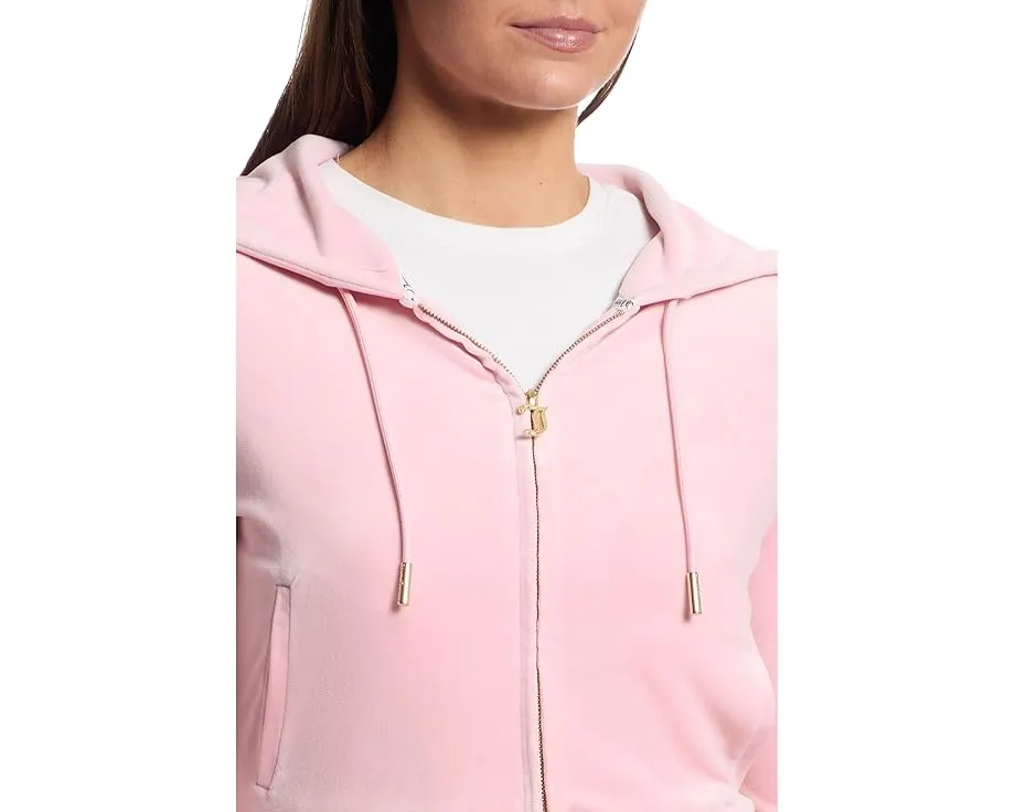 Толстовка Juicy Couture Solid Classic с капюшоном и стразовым логотипом