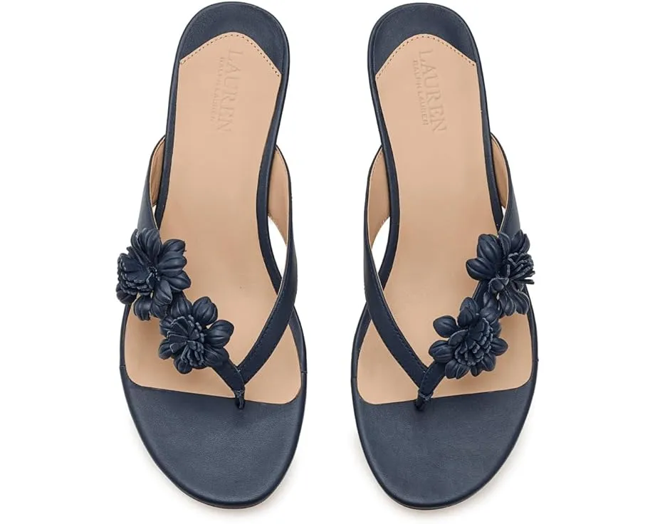 Сандалии Lauren Ralph Lauren Francesca на каблуке киттен с цветочной отделкой