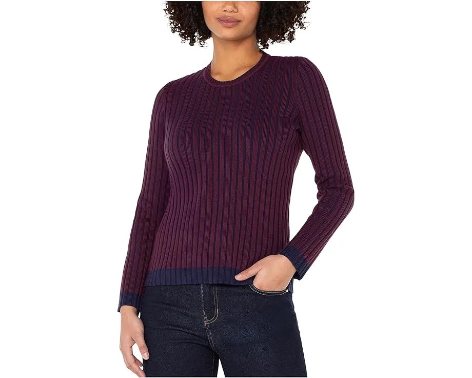 Liverpool Los Angeles свитер с длинными рукавами и круглым вырезом в рубчик