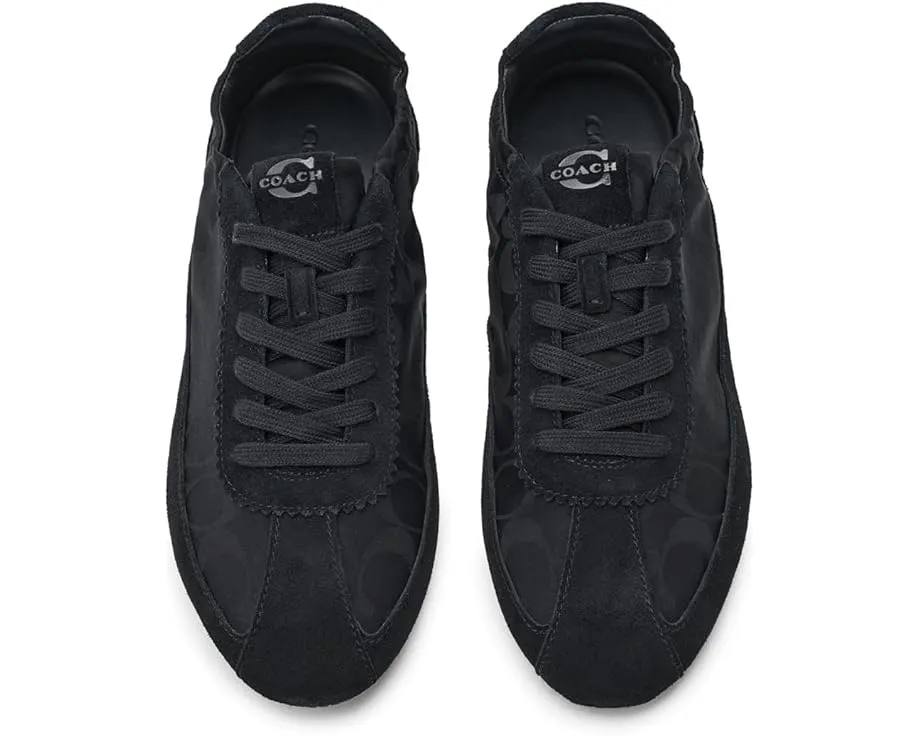 Coach Soft Sneakers с подписным нейлоном и замшей