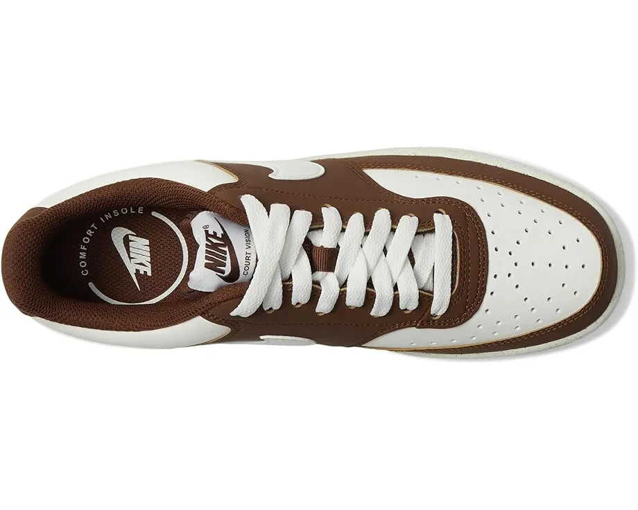 Кроссовки Nike Court Vision Low из искусственной кожи с перфорацией
