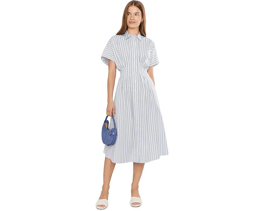 Платье-рубашка Petite Striped Pleated Broadcloth от Lauren Ralph Lauren