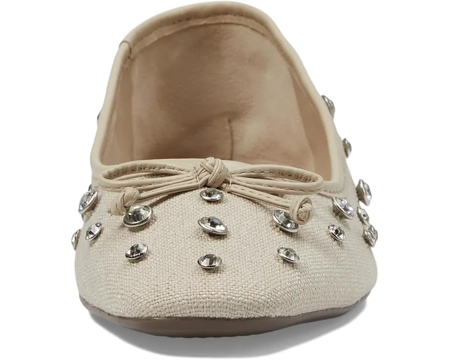 Балетки Schutz Arissa Shine с кристаллами и бантом на текстурированной ткани