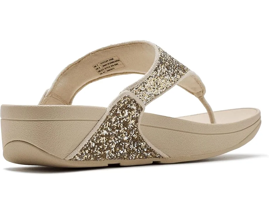 Сандалии FitFlop Lulu Multi-Tonal Glitter с перемычкой и блестками